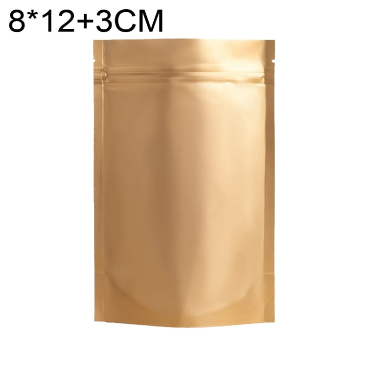 100 buste stand-up in lamina di alluminio opaco 8x12+3cm 9x13+3cm