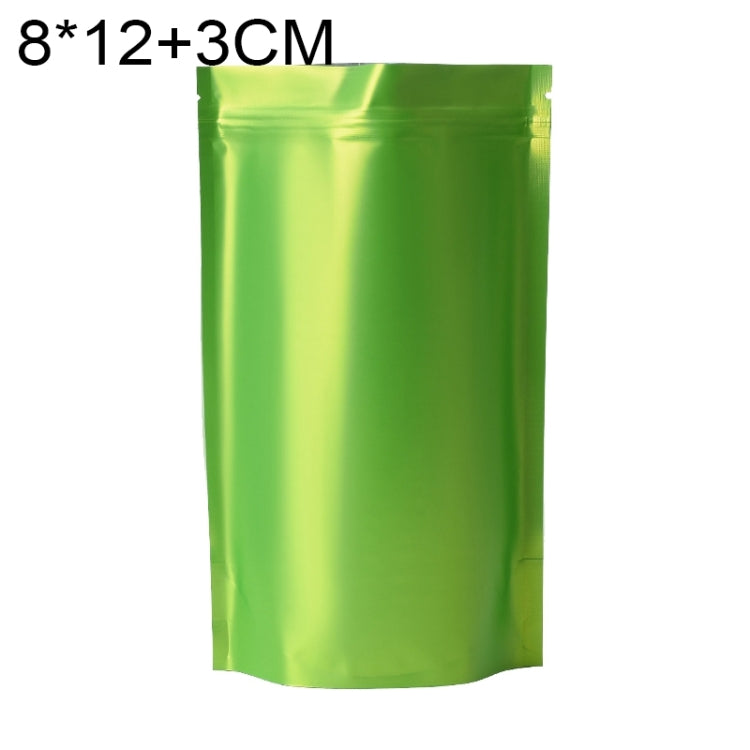 100 buste stand-up in lamina di alluminio opaco 8x12+3cm 9x13+3cm
