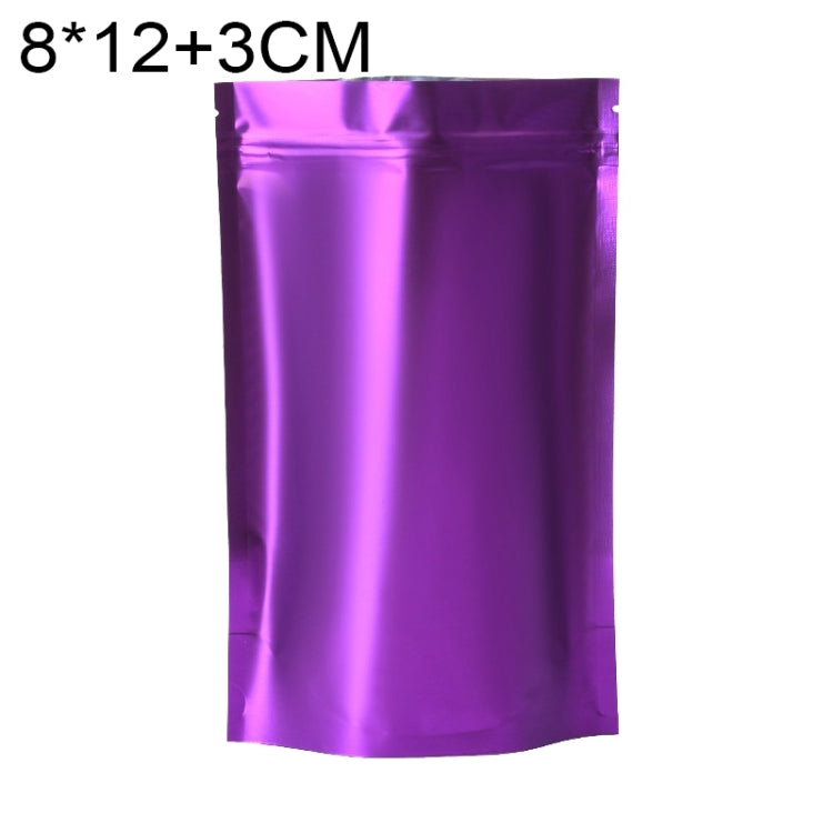 100 buste stand-up in lamina di alluminio opaco 8x12+3cm 9x13+3cm