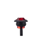 Luce laterale rotonda LED per rimorchio 12V rosso e ambra