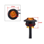 Luce laterale rotonda LED per rimorchio 12V rosso e ambra