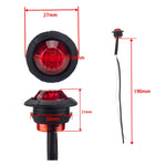 Luce laterale rotonda LED per rimorchio 12V rosso e ambra