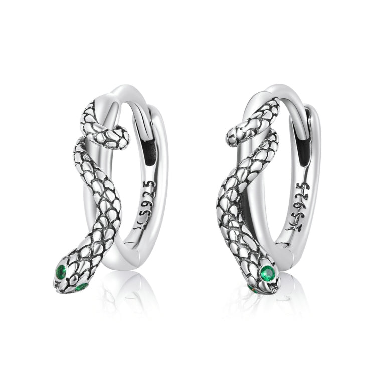 Orecchini donna argento 925 con fibbia serpente