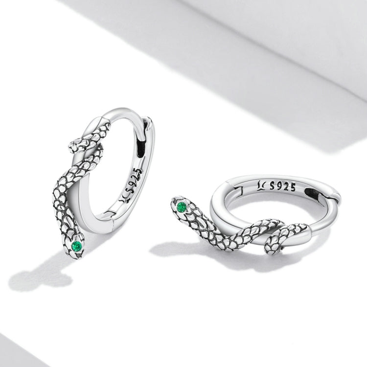Orecchini donna argento 925 con fibbia serpente