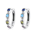 Orecchini donna argento 925 con zirconi Occhio del Diavolo