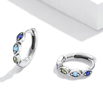 Orecchini donna argento 925 con zirconi Occhio del Diavolo