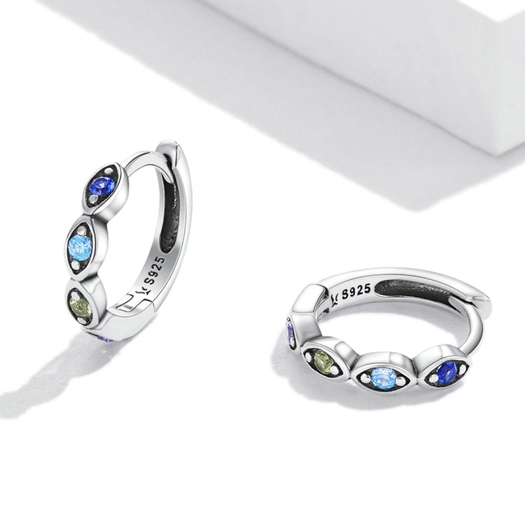 Orecchini donna argento 925 con zirconi Occhio del Diavolo