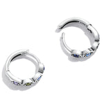 Orecchini donna argento 925 con zirconi Occhio del Diavolo