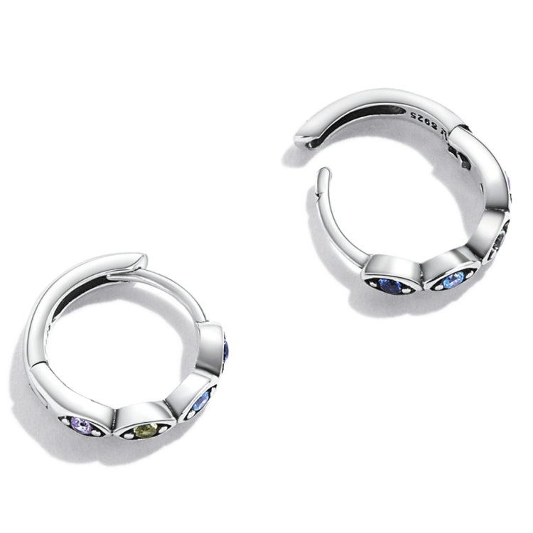 Orecchini donna argento 925 con zirconi Occhio del Diavolo