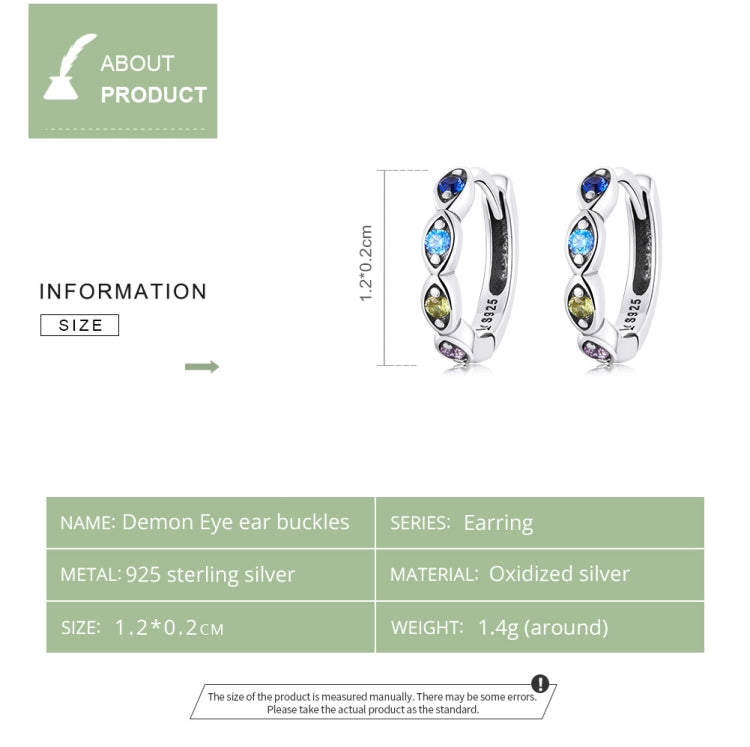 Orecchini donna argento 925 con zirconi Occhio del Diavolo