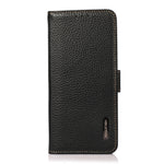 KHAZNEH Custodia RFID in vera pelle Litchi magnetica laterale, For OPPO Reno5 A JP Version, For OPPO Reno6 Pro 5G, For OPPO Reno6 Pro+ 5G, For OPPO Reno6 5G, For OPPO Reno7 5G, For OPPO Reno7 Pro 5G
