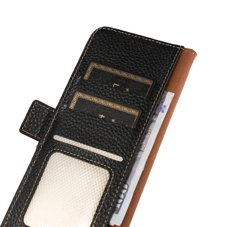 KHAZNEH Custodia RFID in vera pelle Litchi magnetica laterale, For OPPO Reno5 A JP Version, For OPPO Reno6 Pro 5G, For OPPO Reno6 Pro+ 5G, For OPPO Reno6 5G, For OPPO Reno7 5G, For OPPO Reno7 Pro 5G