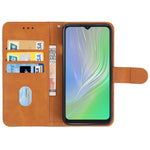 Custodia in pelle marrone per Blackview A55 e UMIDIGI Bison X10S / X10S NFC e