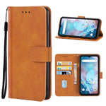 Custodia in pelle marrone per Blackview A55 e UMIDIGI Bison X10S / X10S NFC e