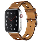 Cinturino in PU con fibbia argento per Apple Watch