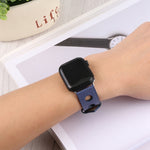 Cinturino in PU con fibbia argento per Apple Watch