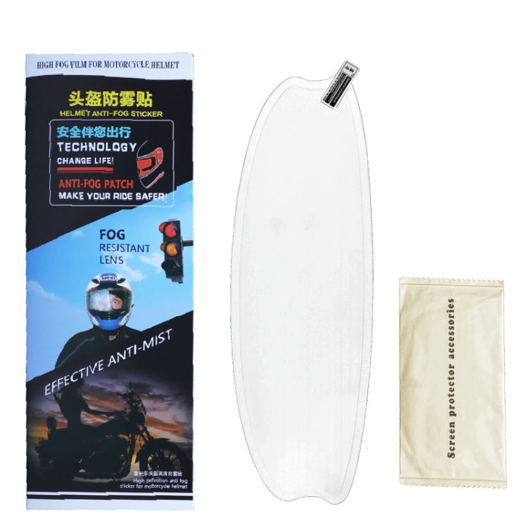 Visiera antiappannamento casco in TAC trasparente 28x10 cm