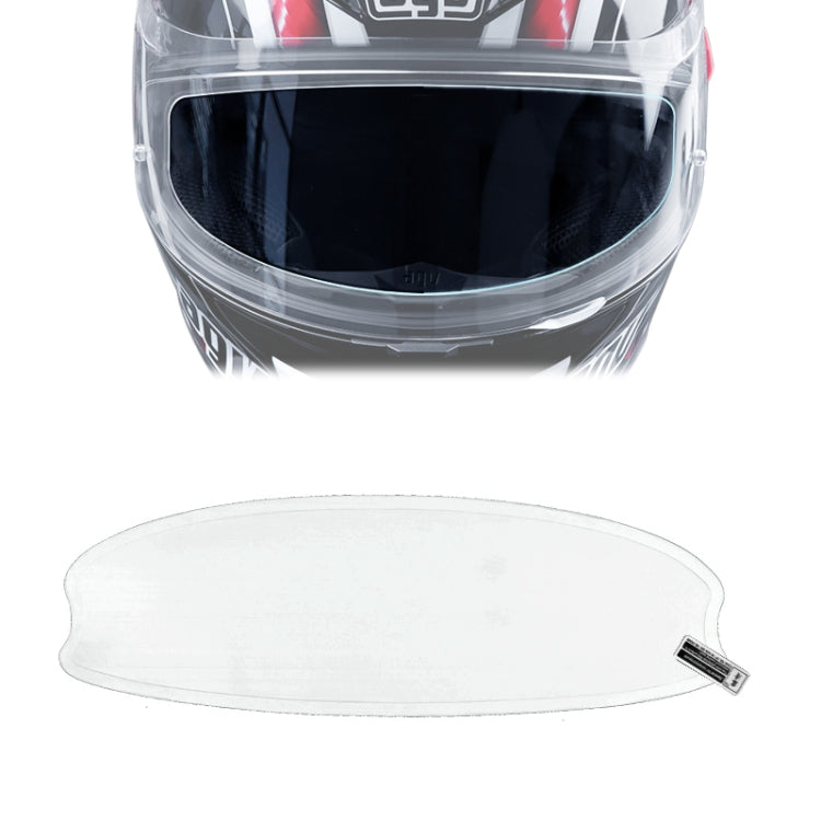 Visiera antiappannamento casco in TAC trasparente 28x10 cm