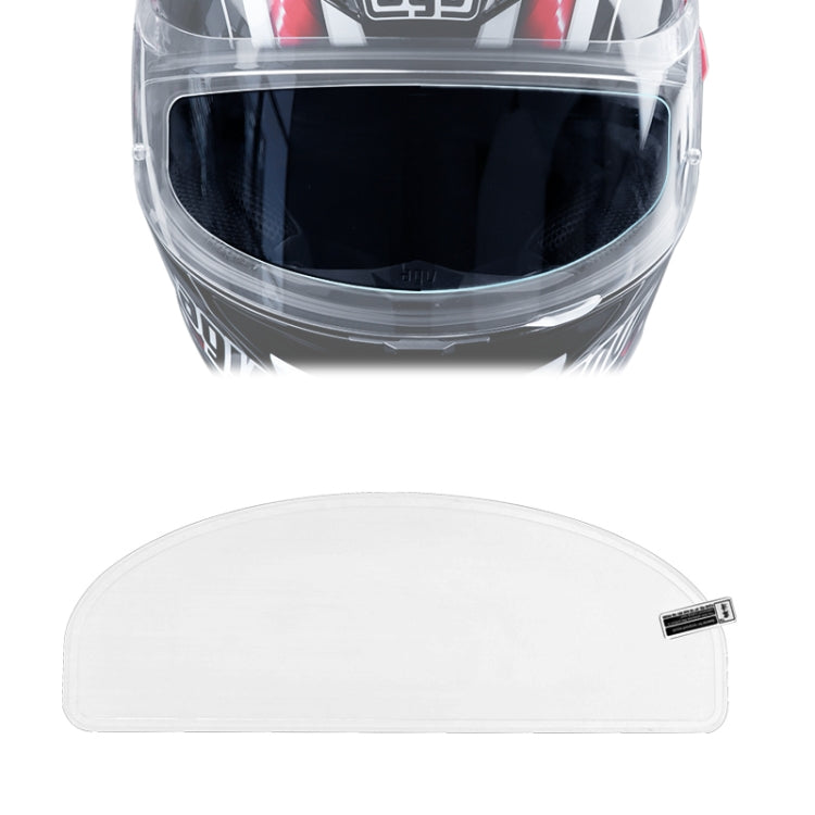 Visiera antiappannamento casco in TAC trasparente 28x10 cm
