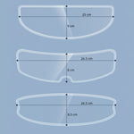 Visiera antiappannamento casco in TAC trasparente 28x10 cm