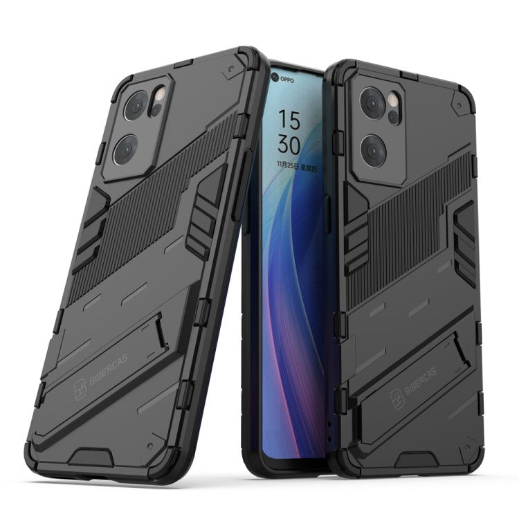 Custodia antiurto Punk Armor 2 in 1 PC TPU con supporto invisibile per OPPO