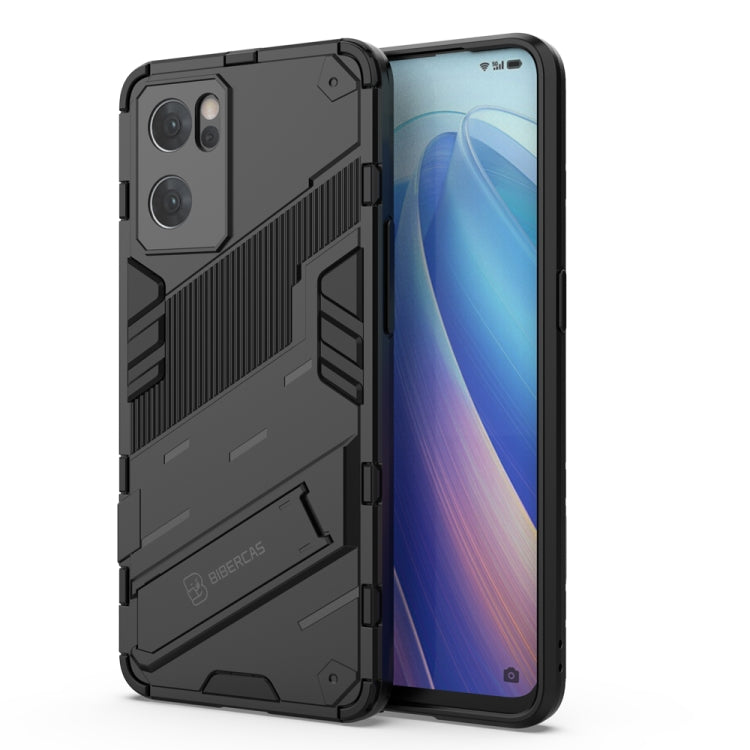 Custodia antiurto Punk Armor 2 in 1 PC TPU con supporto invisibile per OPPO