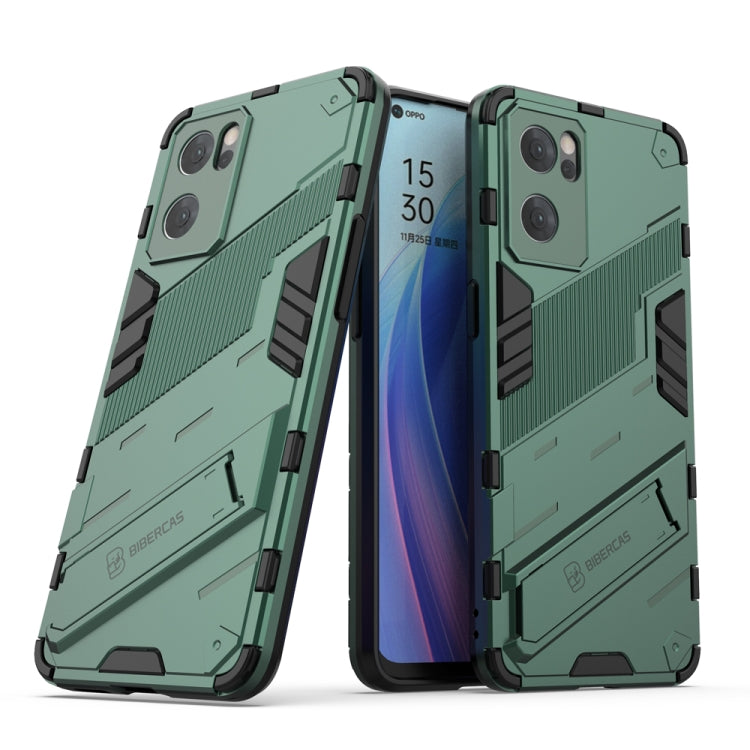 Custodia antiurto Punk Armor 2 in 1 PC TPU con supporto invisibile per OPPO