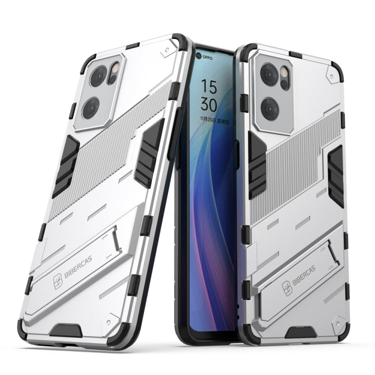 Custodia antiurto Punk Armor 2 in 1 PC TPU con supporto invisibile per OPPO