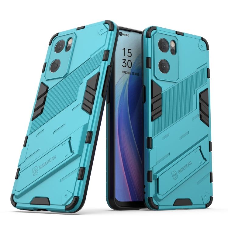 Custodia antiurto Punk Armor 2 in 1 PC TPU con supporto invisibile per OPPO