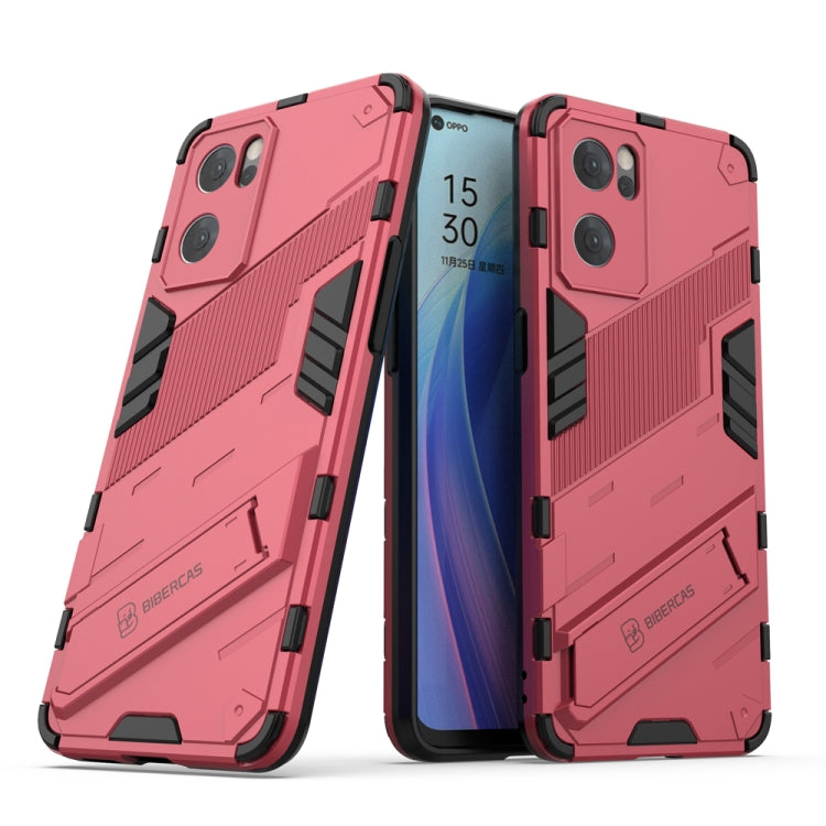 Custodia antiurto Punk Armor 2 in 1 PC TPU con supporto invisibile per OPPO
