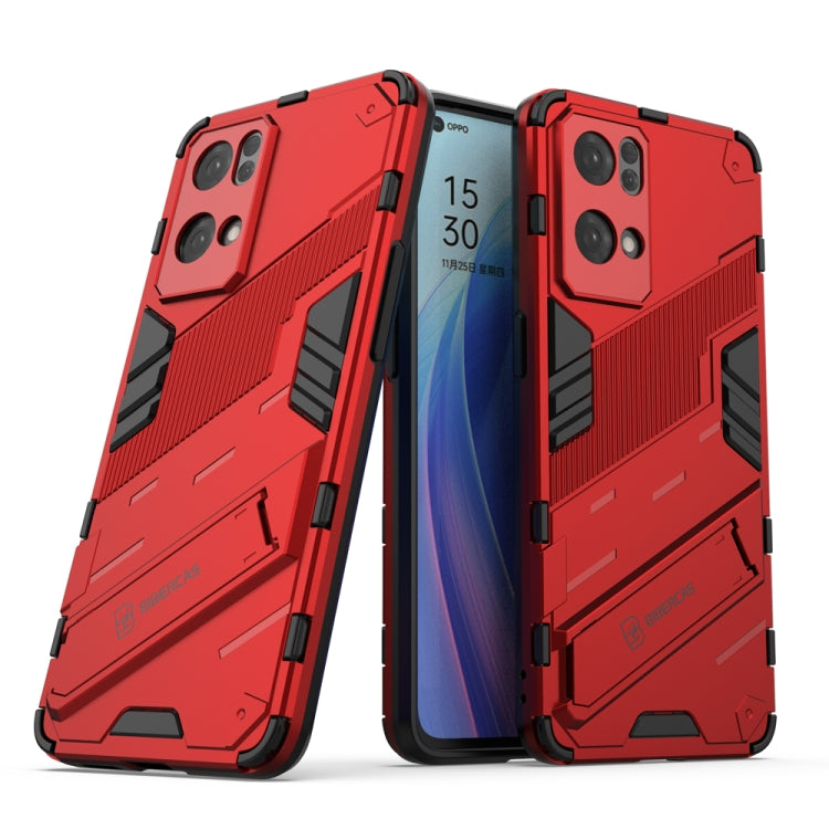 Custodia antiurto Punk Armor 2 in 1 PC TPU con supporto invisibile per OPPO