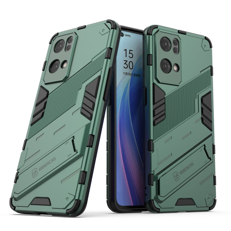 Custodia antiurto Punk Armor 2 in 1 PC TPU con supporto invisibile per OPPO