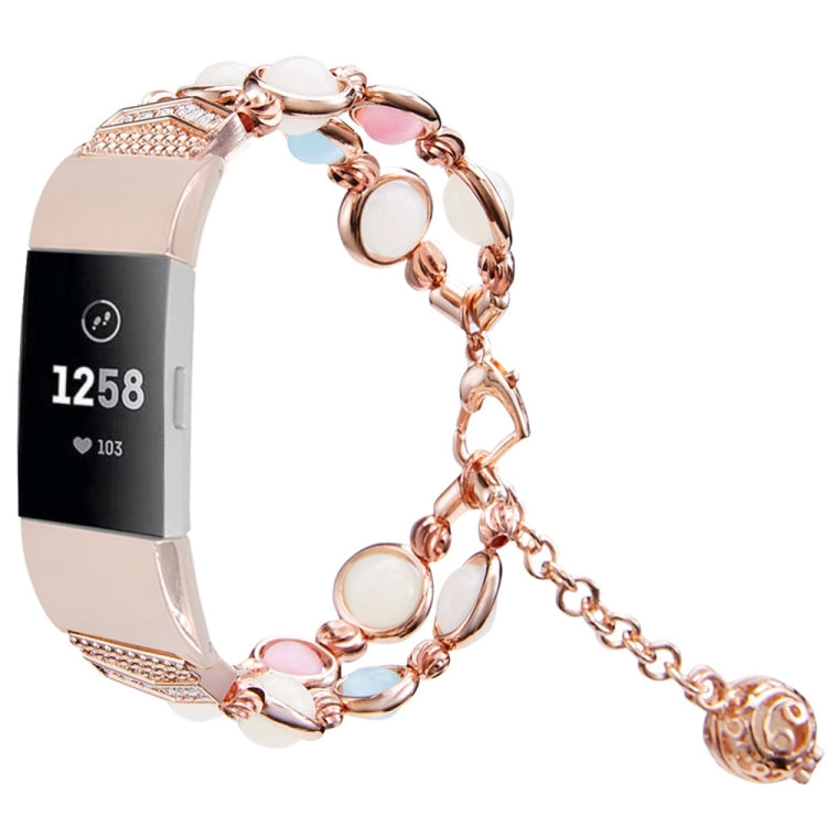 Cinturino in acciaio con perline luminose per Fitbit Charge 5