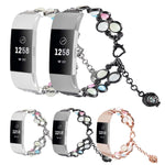 Cinturino in acciaio con perline luminose per Fitbit Charge 5