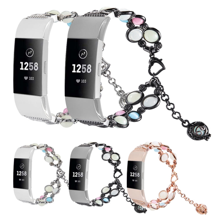 Cinturino in acciaio con perline luminose per Fitbit Charge 5
