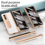 Custodia con slot penna e cerniera per Samsung Galaxy Z Fold3 5G