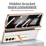 Custodia con slot penna e cerniera per Samsung Galaxy Z Fold3 5G