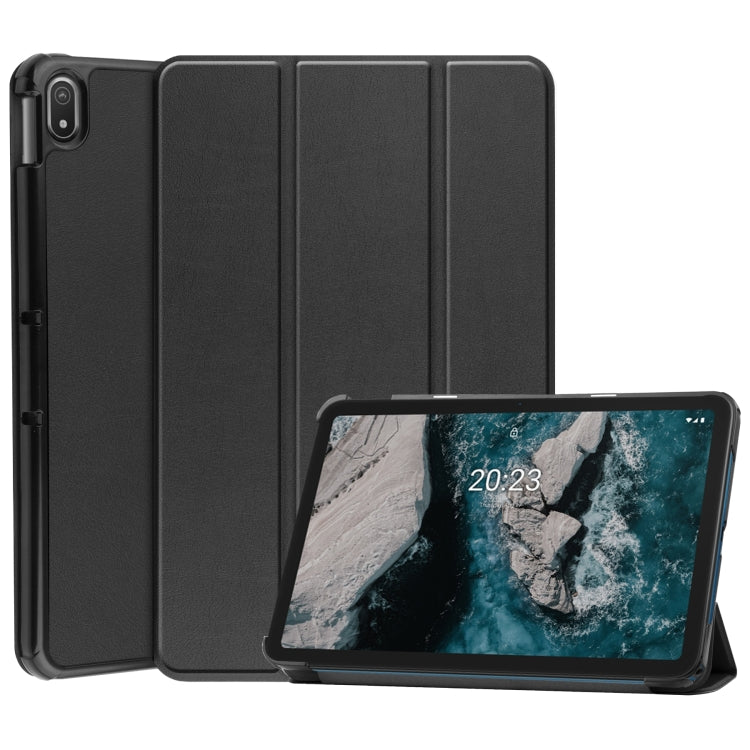 Custodia per tablet in pelle Custer Texture con supporto a tre pieghe, For Lenovo Tab P12 Pro 12.6, For Nokia  T20, For TCL Tab 10s