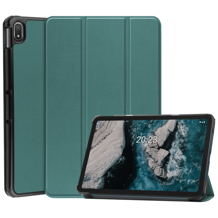 Custodia per tablet in pelle Custer Texture con supporto a tre pieghe, For Lenovo Tab P12 Pro 12.6, For Nokia  T20, For TCL Tab 10s