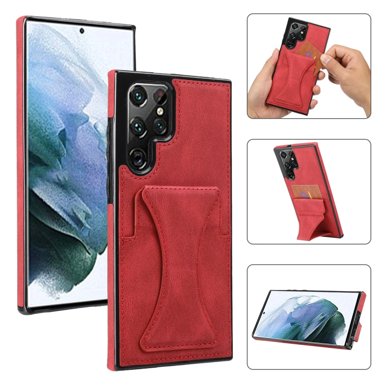 Custodia ultrasottile antiurto con supporto per Galaxy S22 Ultra