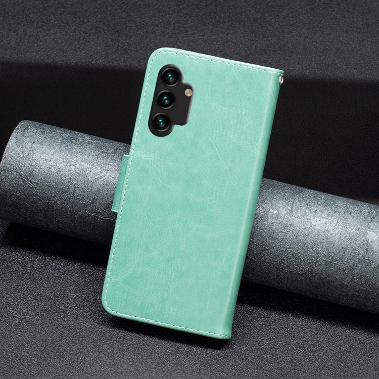 Custodia portafoglio in pelle con farfalle per smartphone compati