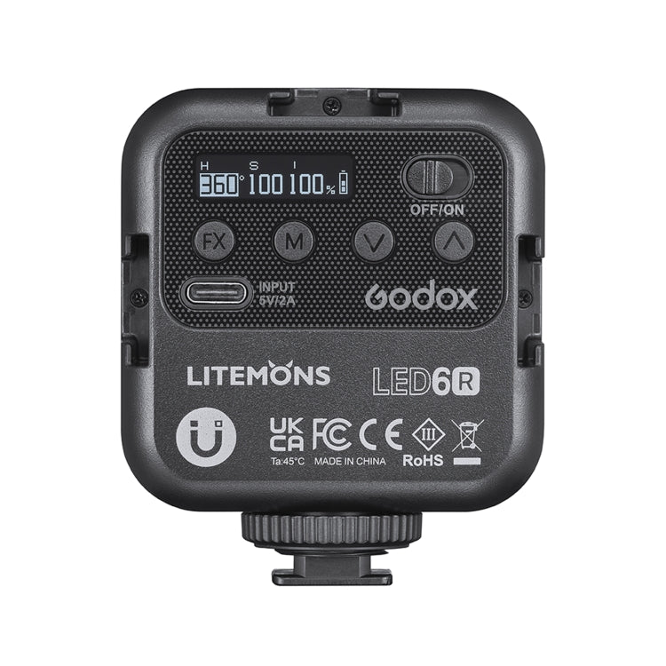 Godox LED-6R RGB LED Luce di riempimento per riprese video, LED-6R