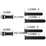 Cinturino in silicone misura S 110mm per Apple Watch