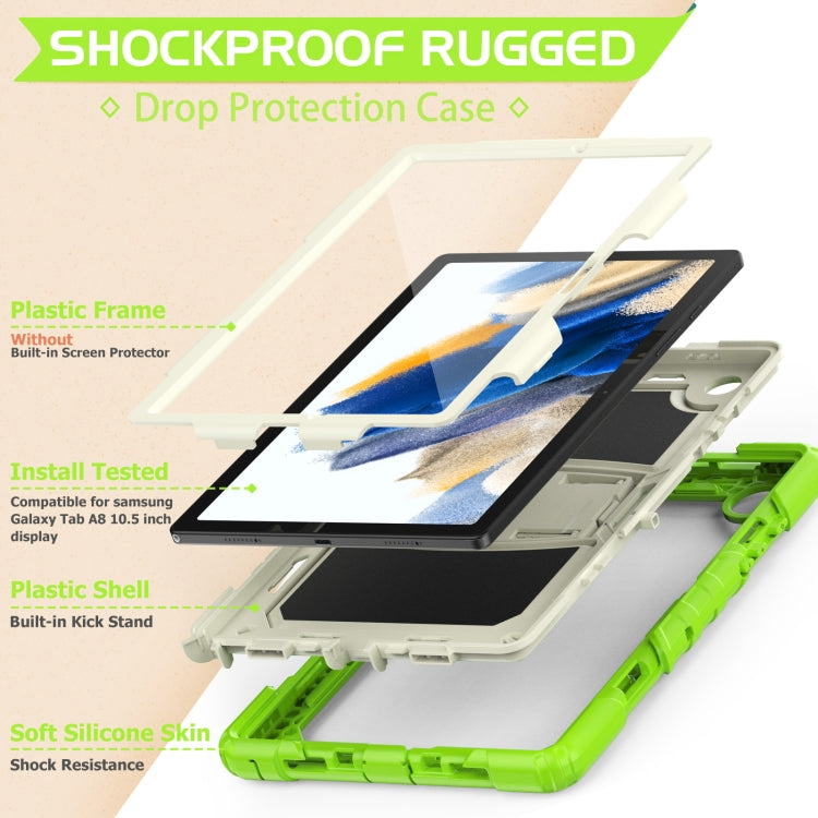 Custodia silicone beige con stand per Samsung Galaxy Tab A8 10.5
