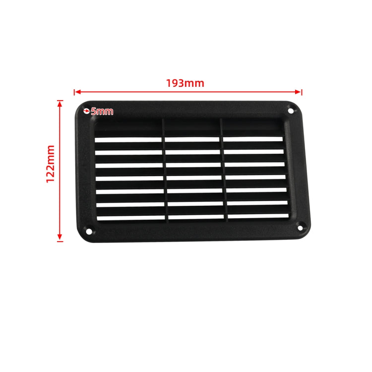 Pannello uscita aria 193x122mm per autobus con viti