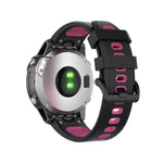 Cinturino in silicone bicolore 22 mm per Garmin Fenix 7 e Epix