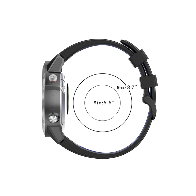 Cinturino in silicone bicolore 22 mm per Garmin Fenix 7 e Epix