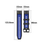 Cinturino in silicone bicolore 22 mm per Garmin Fenix 7 e Epix