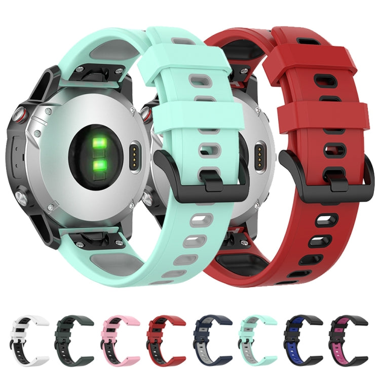 Cinturino in silicone bicolore 22 mm per Garmin Fenix 7 e Epix