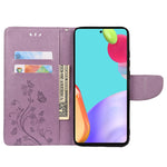 Custodia portafoglio in pelle con motivo farfalla per Galaxy A23